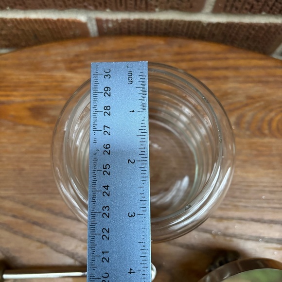 Cracker Barrel Exclusive Glass Pot and metal top Honey with spoon - Picture 7 of 8